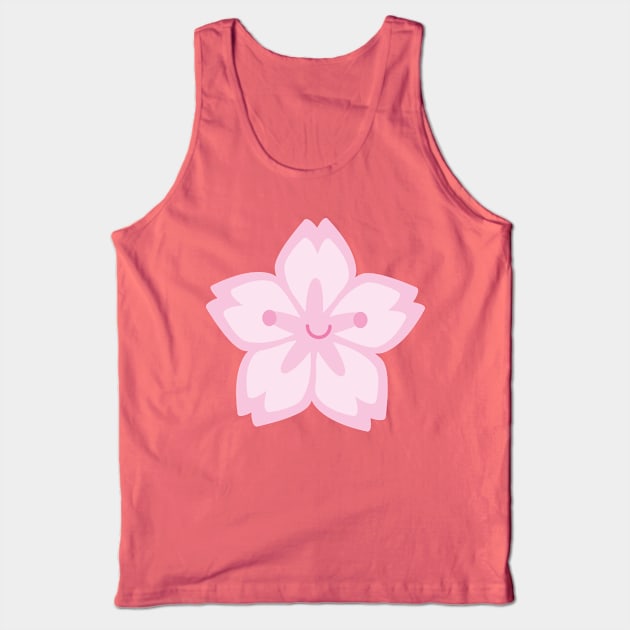 Kawaii Sakura Cherry Blossom Flower Tank Top by marcelinesmith